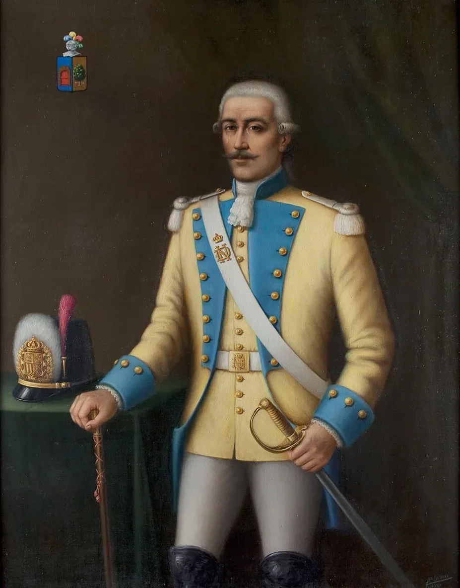 Portrait of Gaspar de Portolà, Spanish colonial expedition leader, held at the Parador de Turismo de Arties