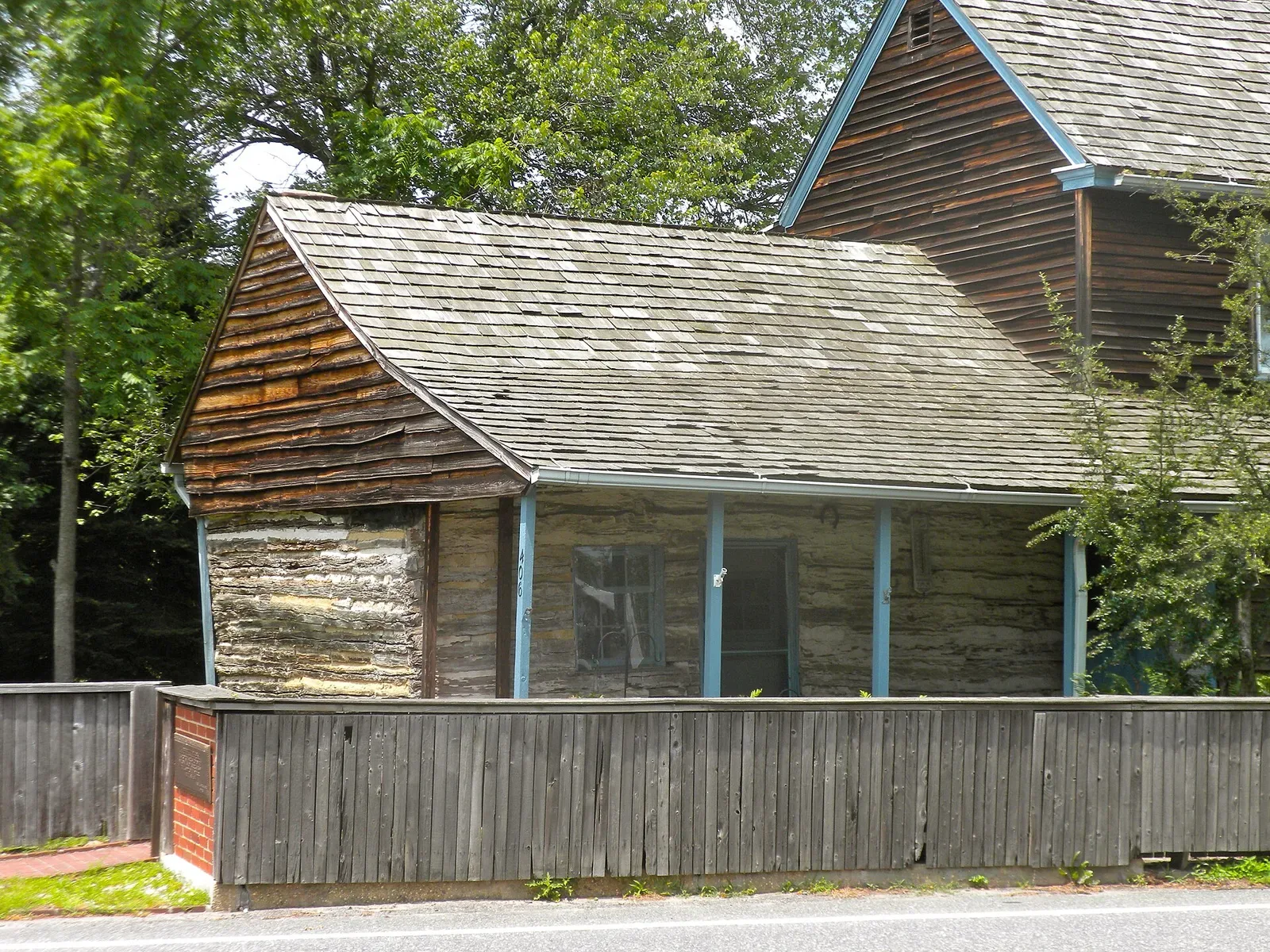 C. A. Nothnagle Log House, a historic structure listed on the National Register of Historic Places, representative of colonial-era Swedish settlement architecture in the Delaware region.