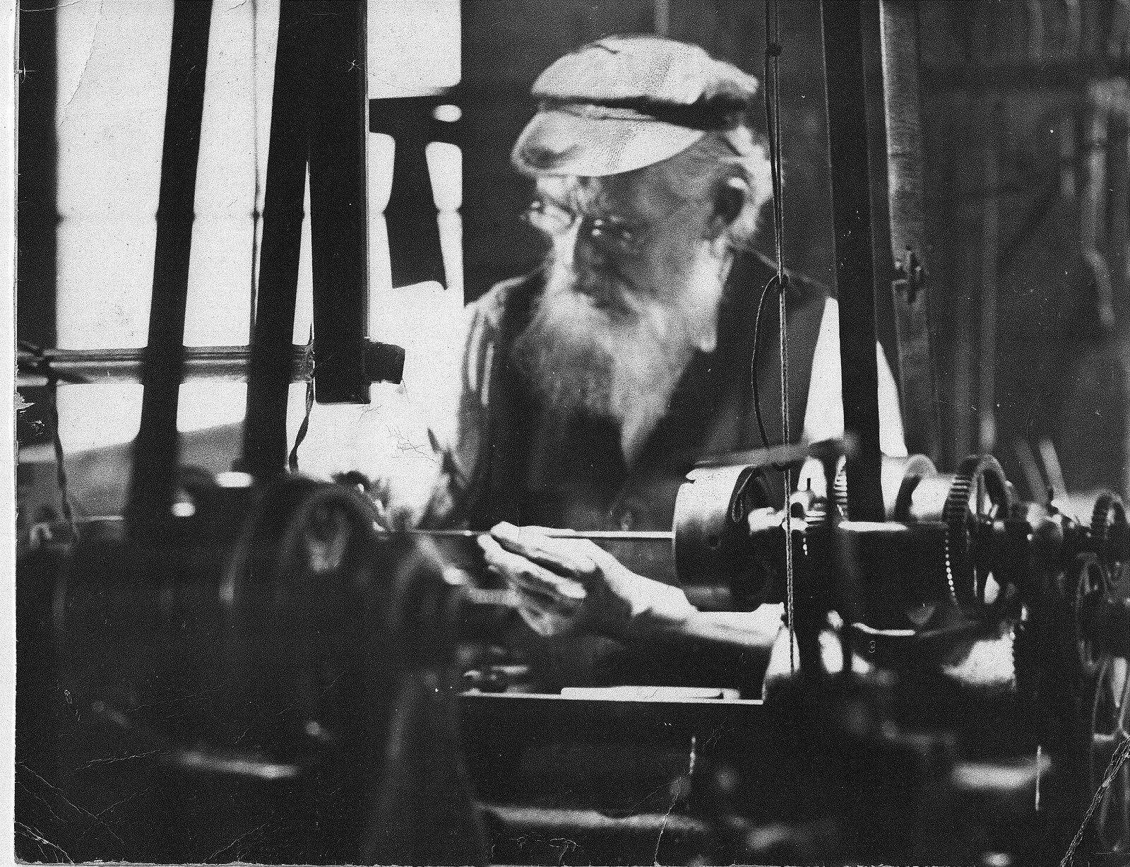 Portrait photograph of Harry Pope, a master gunsmith, taken by Arnold Genthe