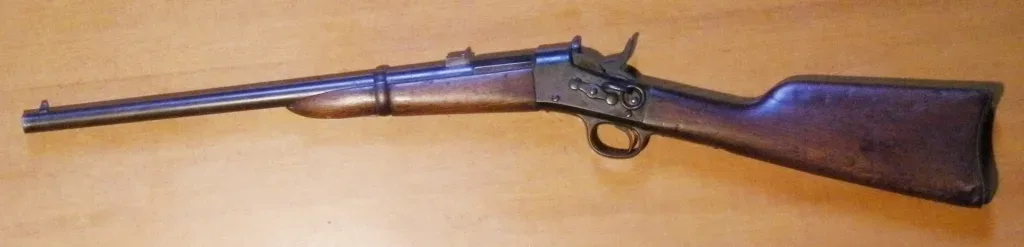 Remington Carbine from 1867, showing the rifle in profile view