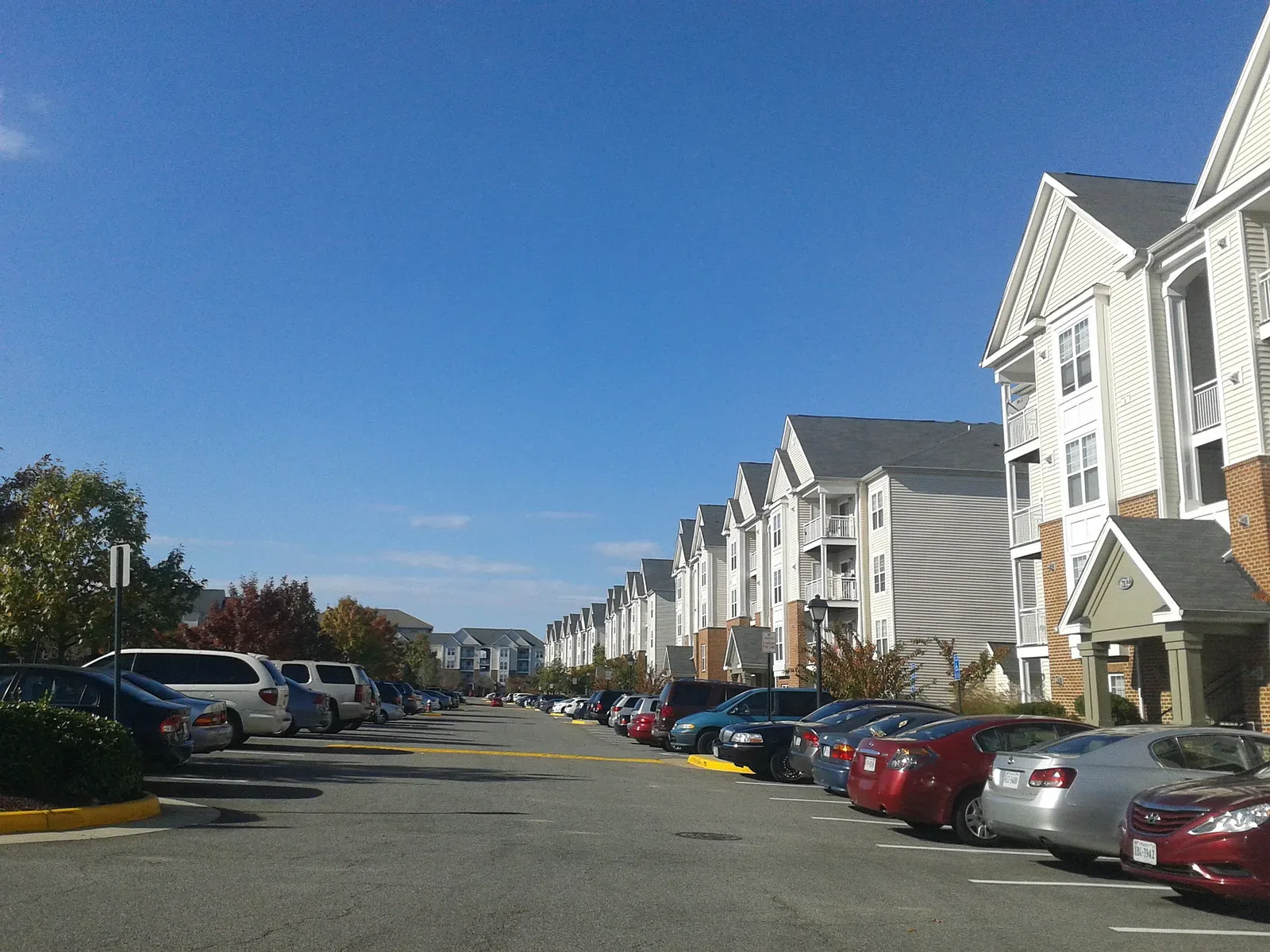 Street view of Springfield, Virginia showing downtown buildings and commercial area