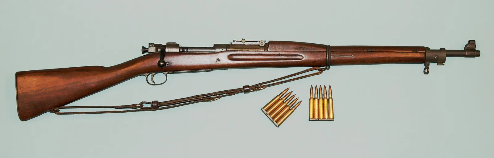 Rock Island Arsenal U.S. Model 1903 Springfield rifle manufactured in 1906, shown in profile view against a plain background