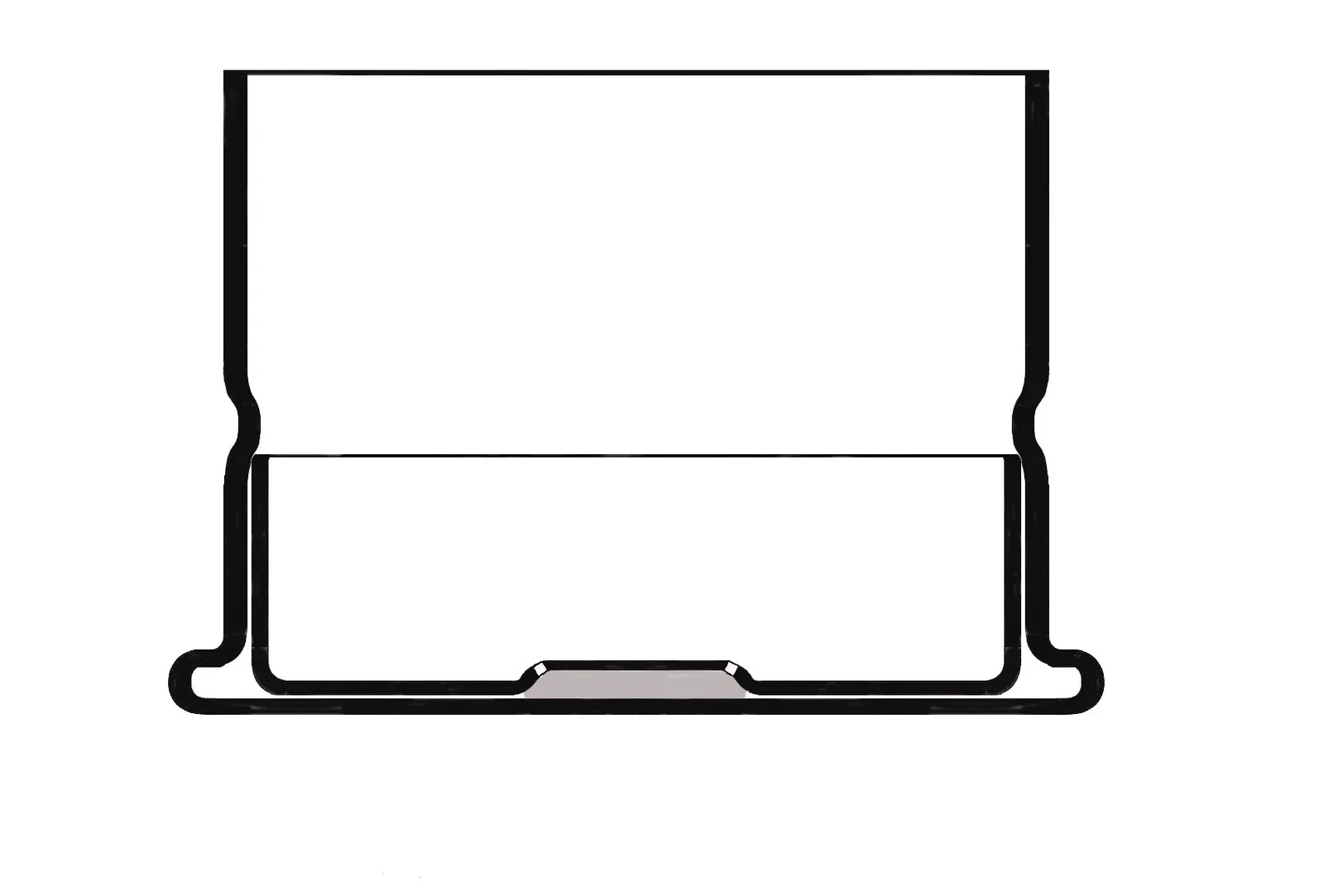 Cross-section diagram of a Benet primer showing the internal components and structure of a percussion cap-based primer design used in early cartridges