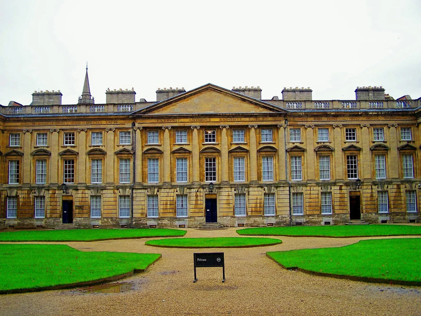 Peckwater Quadrangle at Christ Church, Oxford, showing the historic college buildings and courtyard where manuscripts are housed and preserved
